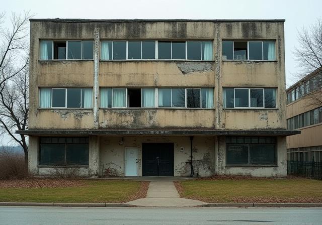 改修前の古びたオフィスビル